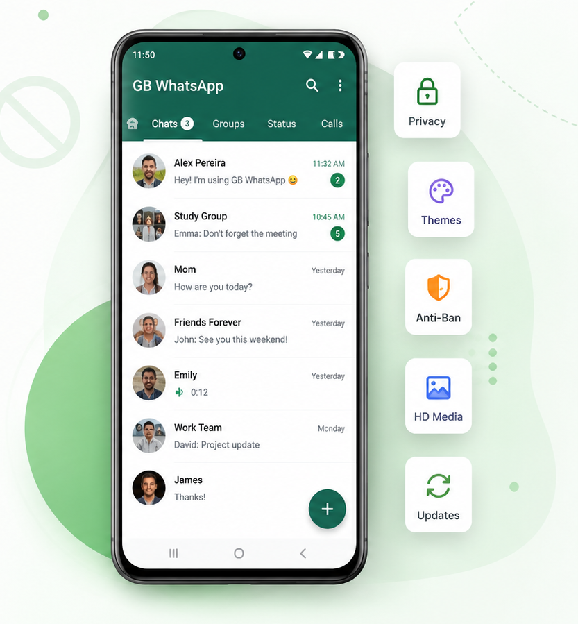 GB WhatsApp features: privacy, themes, anti-ban, HD media, updates